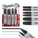 Sharpie Permanent Markers Variety Pack, Includes Chisel, Fine, and Ultra-Fine Tips, Marker Set, Writing, Coloring, Poster, Office, School Supplies, Black, 5 Count