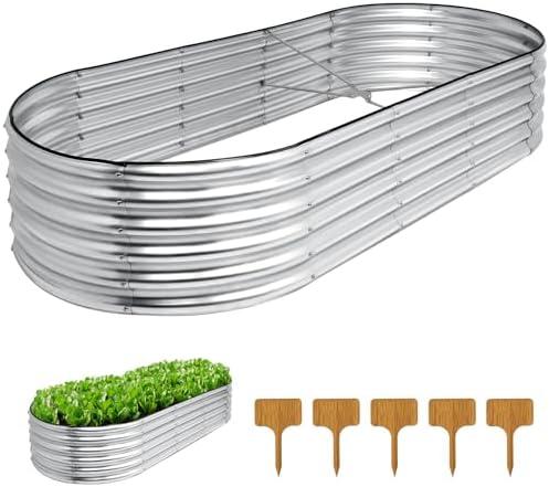 Amazon.com: Angooni 7x3x1.4ft Raised Garden Bed Outdoor, Upgraded X-Shaped Support Rods, Raised Planter Box kit, Raised Bed for Planting Vegetables, Flowers, Fruits : Patio, Lawn & Garden