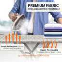 UniSimp Ironing Board Cover and Pad 15"x54" Extra Thick Natural Cotton, Scorch and Stain Resistant Padding, Standard Size Iron Board Cover with Fasteners Heavy Duty Elastic Edge, Heatproof Geometric