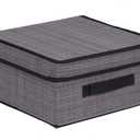 Internet's Best Storage Box with Handles - Durable Storage Bin Basket Containers - Clothes Nursery Toys Organizer - Grey