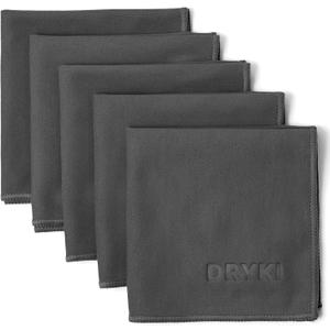 Pocket-Sized Sweat Towels - The Original Sweat Absorbing Handkerchiefs - Quick-Dry Microfiber Sweat Rags for Face, Hands, & Body - Men & Women - Gym, Sports, and Work (Dark Grey: 5 Pack)