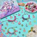 Girls Charm Bracelet Making Kit: Mermaid Jewelry Supplies Make Set Charm Bracelets Kits DIY Art Craft Set Girl Toys Age 5 6 7 8 9 10 11 12 Year Old Girl Little Children Creative Birthday Gifts for Kid