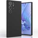 for Galaxy S23 Ultra Case, Liquid Silicone Slim Soft TPU Fit Full Body Protection Shockproof Phone Cover for Galaxy S23 Ultra 6.8"2023 (Black)