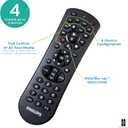 Philips Universal Remote Control for Samsung, Vizio, LG, Sony, Sharp, Roku, Apple TV, RCA, Panasonic, Smart TVs, Streaming Players, Blu-ray, DVD, Simple Setup, 4-Device, Black, SRP9141A/27