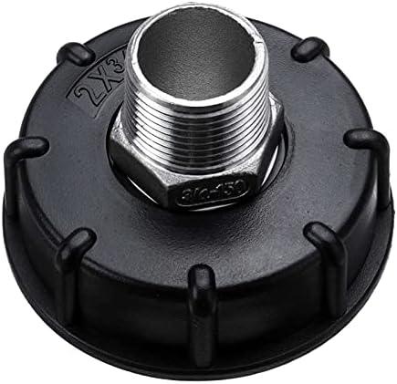 IBC Tank Tote Adapter, IBC Tote Tank Drain Adapter Fitting S60x6 Coarse Thread to Water Tote Hose Connector (Male Thread, 3/4") (0.75 Inch)