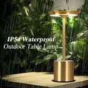 Cordless Table Lamp 2 Pack, Rechargeable Portable Battery Operated Table Light, Touch Control 3 Color Stepless Dimming LED Table Lamp, for Bedroom/Restaurant/Outdoor/Patio (Gold)