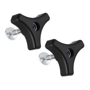 2 Pack Triangle Handle Knob Nut Screw Bolt Lawn Mower Handle Bolts Wing Nut Lawn Mower Replacement Parts Fixing Nuts Replacement Parts Accessories Garden Tools Supplies for Most Lawns Mowers Machine