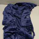 Doctor Unicorn Boys Soft Hooded Bathrobe Kids Warm Gamer Fleece Robe Sleepwear (6-7 Years, Navy)