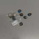 6 Pcs 10mm/0.39" Mini No Sew Buttons Anti-Exposure Fixed Brooches Fasteners Pins Detachable Reusable,for Many Styles of Clothes, (Blue)