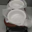 Havniva 6.1inch Ceramic Raised Double Bowls Set with Acacia Wood Stand, 2 Heights Elevated, Food & Water Bowls for Toy Breed Dogs, Kitty, Cats, Pet Bowl(13.5OZ, Arctic White)