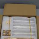 NUPTIO Hurricane Glass Candle Holders: 6 Set 23.6 & 21.7 & 19.7 in Tall Gold Metal Candlestick Holder with Crystal Chimney Tube Brass Tiered Taper Candles Stands for Christmas Holiday Party Decoration (Extra Taller Set)