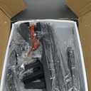 Tall End Table with Storage, 3-Tier Small Bedside Table with Charging Station, Narrow Side Table Stand, Space-Saving Nightstand for Living Room, Bedroom,Office, Black