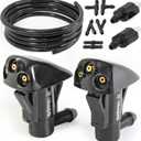 Click&Fit Windshield Washer Nozzles Repair kit compatible with Hyundai Kia from 2000 to 2013, Sorento Optima Sportage Sonata Elantra Santa Fe Tucson  with check valves, hose, connectors