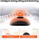 3 in 1 Rechargeable Electric Back Massager for Pain Relief Deep Tissue, Ergonomic Memory Foam Lumbar Support Pillow with Heat, Vibration and Traction, Cordless Lower Back Massager for Home & Office