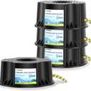 Trailer Jack Block, 4 Pack Heavy Duty Camper Jack Pads UV Resistant Up to 10,000 lbs Leveling Block for Trailer, Tongue Jack, 5th Wheels, Black