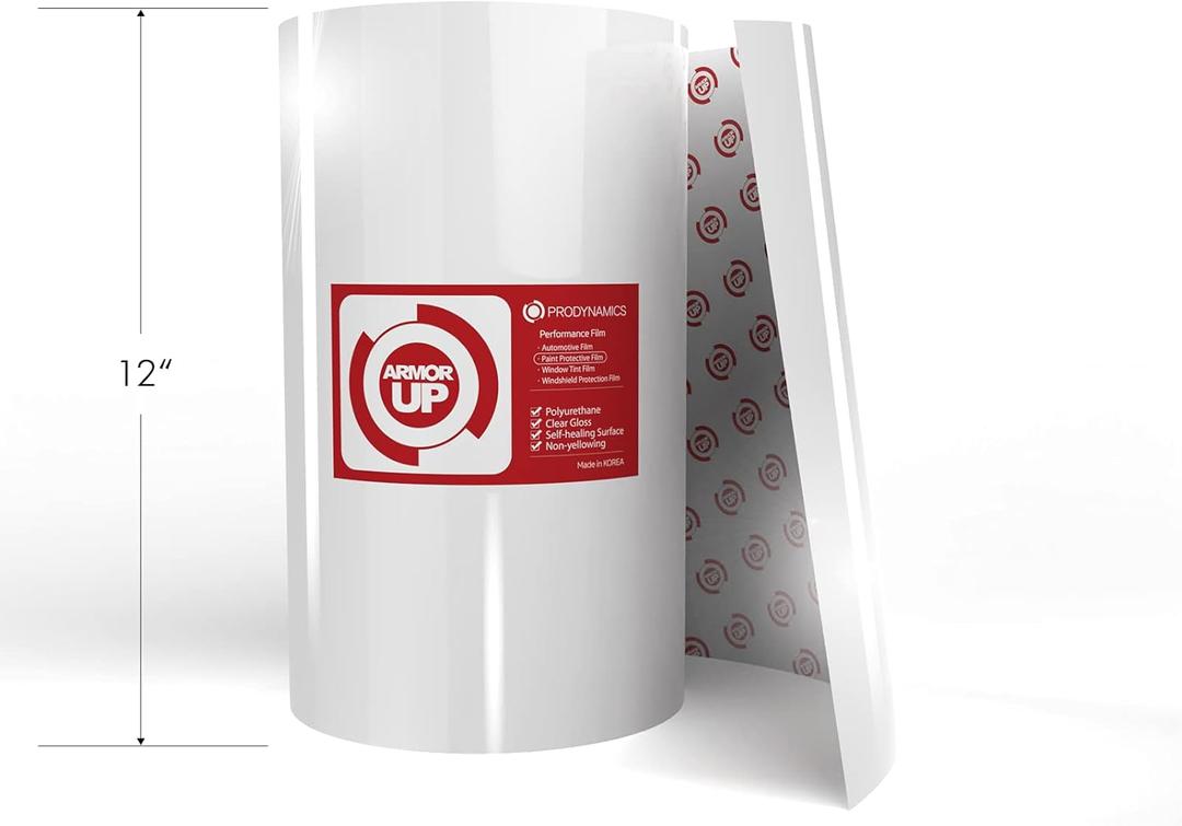 [ARMOR UP] 12"x 72", Clear Paint Protection Film Roll for Cars, Full-Size Trucks, SUVs. 8-mil Thick, Non-Yellowing, Optical Clarity, UV Protection, Self-Healing, Gloss Finish