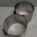 Hushee 2 Pcs 6 to 12 Inch Cake Ring 5.9 Inch High Adjustable Cake Mold Baking Rings Kit Round Stainless Steel Decorating Bakeware Tools with Scaling for Mousse Baking Dessert Making