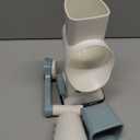 KEOUKE Rotary Ice Shaver Manual White - Stainless Steel Blade, Quick Labor-Saving Handle, Safe Stable Suction Base, Home Using Snow Cone Machine for All Ice Cubes