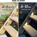 Solar Stair Lights  Waterproof IP67 Step & Deck Lighting for Outdoor Patio, Garden, and Home Dcor  Solar-Powered LED Stairway Lights (Warm White, 6 Pack)
