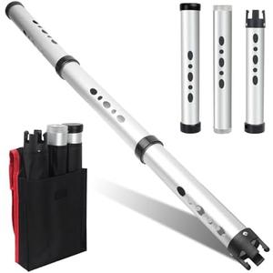 Golf Ball Retriever with Storage Bag, Detachable Golf Ball Picker Upper Tube, Aluminum Alloy Golf Ball Collector, 40 Inch Golf Balls Shagger Grabber for Men Women, Hold up to 24 Golf Balls 3 count