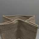 OIAHOMY Cotton Rope Basket, Rectangle Woven Nursery Blanket Basket, Toy Storage Basket with Handle, Baskets for Organizing, 18x14x12, Brown variegated