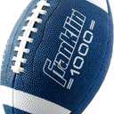Franklin Sports Youth + Adult Footballs - Extra Grip 1000 Official Size, Junior + Pee Wee Kids - 1 + 12 Packs (Blue/White)