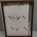 FinalFind Minimalist 12x16 Picture Frame with Mat for 8.5x11, Brown Walnut, Solid Wood 12x16 Frame for Posters or Art Prints, Lightweight for Wall Mount (Single, Walnut)