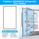 [2 PACK] UPGRADED 5304505782 216522370 Freezer Door Gasket Compatible with Frigidaire Refrigerator Door Gasket Seal FPRU19F8RFC FPUH19D7LF1 Freezer Seal Replacement Electrolux Fridge Door Gasket Seal