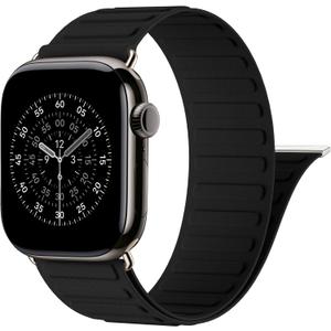 Patented Magnetic Link Sport Band Compatible with Apple Watch Bands Men 44mm 45mm 46mm 49mm 42mm 41mm 40mm 38mm Women, Nylon Sport Loop Strap for iWatch Ultra 3 2 1 SE Series 11 10 9 8 7 6 5 4 3 2 1