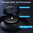 2 x TAURI 2 Pack Hard Case for Google Pixel Watch 3 (2024)/Pixel Watch Series 2 1 41mm with 9H Tempered Glass Screen Protector, [Touch Sensitive] [Full Coverage] Slim Cover for Pixel Watch 3, Black