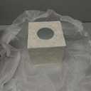 CHI AN HOME 5.8 Capiz Tissue Box Cover, Square Decorative Tissue Holder with Bottom Slider, Handmade Bathroom Accessories, Elegant White Cube for Vanity, Bedroom, Office & Coastal Decor (Natural)