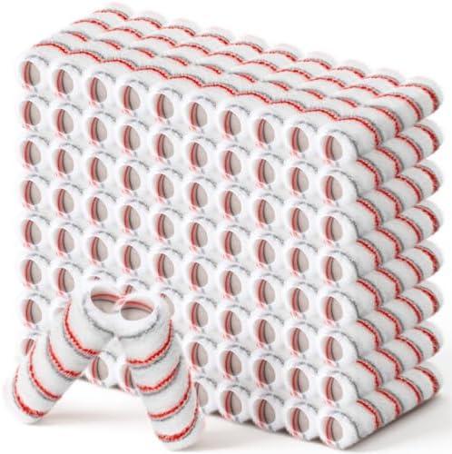 Leumoi 80 Pieces Paint Roller Covers 1/2 x 9 Inch Microfiber Paint Brush Roller Kit Naps House Painting Supplies for Wall House Home Repair Tools (Red Gray Stripe) - Amazon.com
