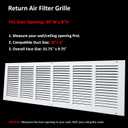 Steel Return Air Grill,Return Air Vent Cover (Duct Opening) Cold Air Return Vent Cover for Wall or Ceiling (30"W x 8"H Duct Opening)