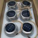 Cooo 6 Pack Gifts for Him Her Solar Lanterns Outdoor Waterproof Heavy Crackle Glass 30 LED Warm Firefly Lights Solar for Women Mom Grandma Outdoor Table Lamps Garden Yard Decor
