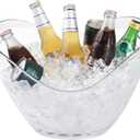 Large 8L Party Beverage Bucket, Acrylic Ice Bucket for Cocktail Bar, Cooler for Champagne, Red Wine or Beer, Food Grade, Suitable for Home Parties, Bars and Outdoor
