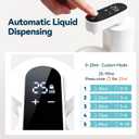 Electric Laundry Detergent Dispenser, Automatic Laundry Dispenser for Liquid Detergent, with Bottle Adapter, USB Recharg 8ml/s Flow, 5 Mode Smart Laundry Soap Pump for Laundry Room Organization, White