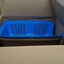 MidWest Homes for Pets Spree Travel Carrier  Hard-Sided Dog & Cat Carrier, Small Pet Travel Crate with Handle, Ventilated Design, Easy Assembly, 22-Inch, Blue (21.9"L x 13.6"W x 14.1"H)