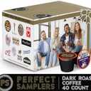 Perfect Samplers Dark Roast Coffee Pod Variety Pack - Pack for Keurig K Cups Coffee Makers, Bold 40 Count