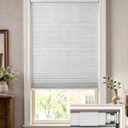 LazBlinds No Drill Blackout Cellular Shades, 35" W x 48" H, White | No Tools Cordless Honeycomb Blinds Thermal Insulated, Noise Reducing Window Blinds for Home, Easy Install