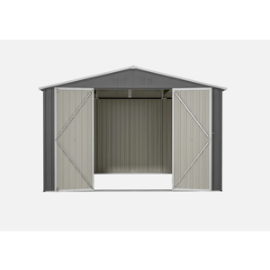 10 x 10 FT Outdoor Storage Shed, Large Metal Tool Sheds with Updated Frame Struc