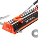 VEVOR 17-Inch Manual Tile Cutter for Wall & Polished Tiles,Double Rails for Precise Cutting, Tungsten Carbide Wheel,Non-Slip Handle,Anti-Displacement Pressure Rod,Precise Cuts for Pros & Beginners