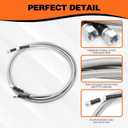 6AN 70" Transmission Fluid Oil Cooler Hose Line kit Compatible with Transmission TR6060 C5 C6 AOD 4L80E TH350 TH400 4L60E 700R4 200-4R