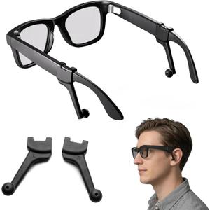 Silicone Audio Booster for Smart Glasses Private Sound, No Leak, Fits Ray-Ban Meta & More