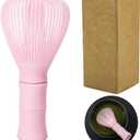 Resin Matcha Whisk Traditional Japanese Chasen Matcha Tea Whisk Gifts for Tea Lovers Reusable Plastic Matcha Whisk for Authentic Tea Preparation (Pink)