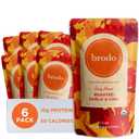 Brodo Spicy Nonna Roasted Garlic & Chili Chicken Broth Nutrient Dense, Chef Crafted Bone Broth in Single Serving Pouches Not Made From Concentrate, No Preservatives (6x 8.3oz Pouches), BB Date: 04/17/28