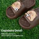 XIXITIAO Capybara Slippers for Women Men,Capybara Cute Slides,Non Slip Quick Drying Bathroom Slippers,Funny Sandals, Capybara Shower Shoes (Brown)