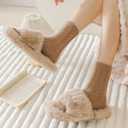 Womens Cozy Crew Socks Soft Winter Sleeping Christmas Fuzzy Ankle Socks 3 Pairs Size 5-10 (Solid Color D)