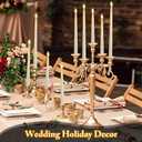 Rossesay 24 Pcs Flameless LED Taper Candles Battery Operated Candles 8.58'', 9.69'', 10.98'', 12.91'', 12.8'' Flameless Candlesticks Flickering for Halloween Christmas Church Wedding(Ivory)