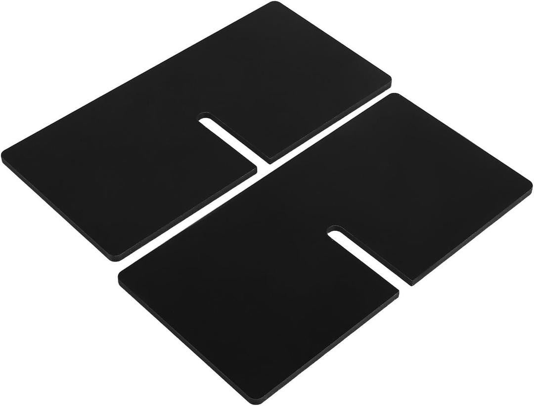 Acrylic X-Shaped Small Book Stand Black, Open Bookstand and Magazine Holder for Desk Display, Tablet and Cookbook Presentation, Home and Office Reading Easel