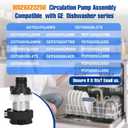 WD26X23258 Dishwasher Circulation Pump Assembly - Compatible with GE Dishwasher Models，Upgraded Brushless Motor Replaces WD26X22285, WD26X22826, WD26X22518, EAP11772000